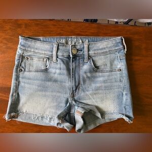 American Eagle Outfitters Light Blue Denim Cutoff Shorts